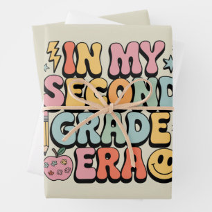In My Second Grade Era 2nd Grade Teacher Back  Wrapping Paper Sheets