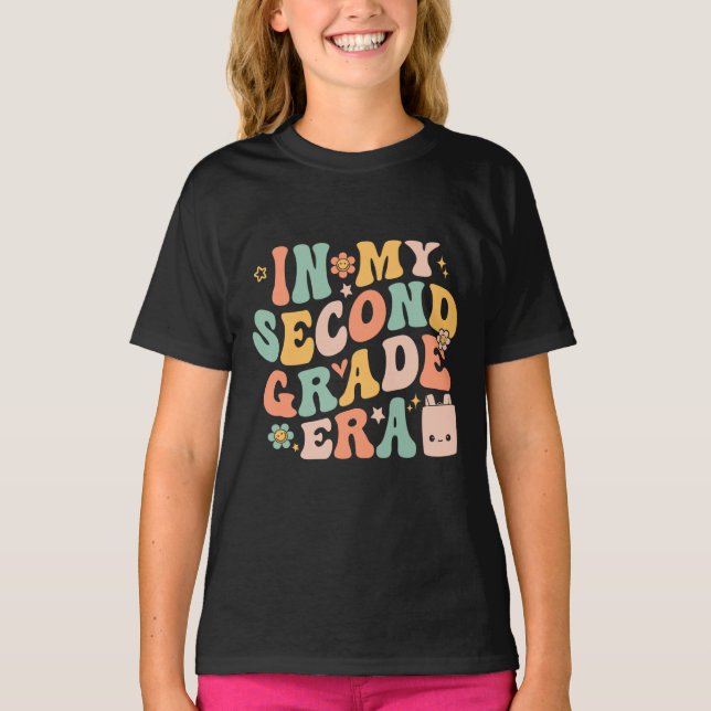 In My Second Grade Era Kids 2nd Grade Girl Boy   T-Shirt (Front)