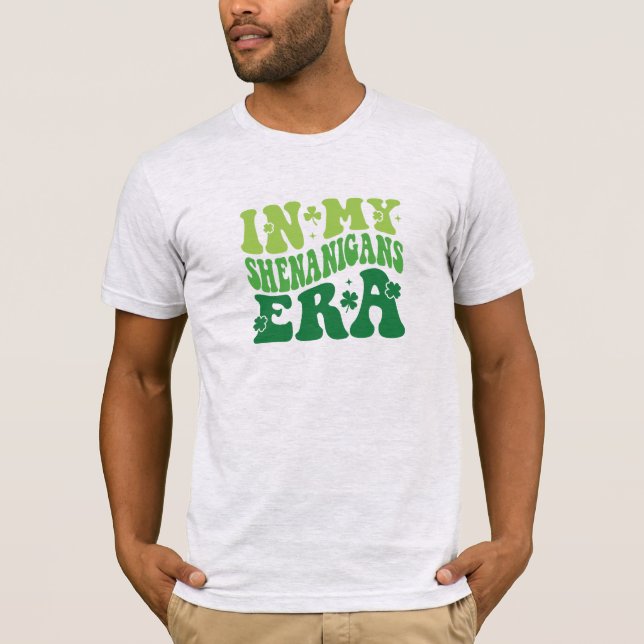 In My Shenanigans Era, Retro Green Typography  T-Shirt (Front)