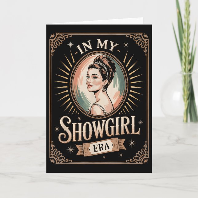 In My Showgirl Era Retro Glamorous Confidence Wome Card (Front)