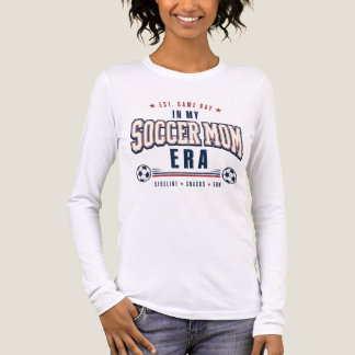 In My Soccer Mom Era Red Navy Varsity Collegiate Tri-Blend Shirt