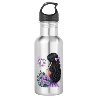 In My Soft Girl Era Lavender Purple Flowers Stainl Stainless Steel Water Bottle