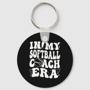 In My Softll Coach Era Funny Dad Mom Softll Coach Keychain
