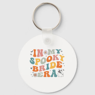 In My Spooky Bride Era Groovy Halloween Wedding Keychain