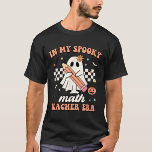In My Spooky Math Teacher Era Groovy Retro Hallowe T-Shirt