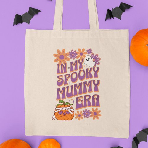 In My Spooky Mummy Era Fun Retro Halloween Tote Bag