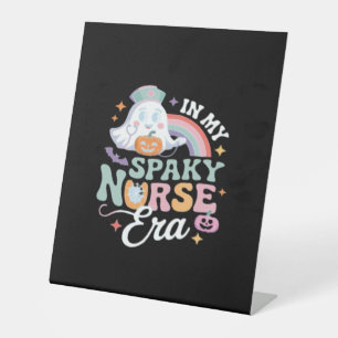 In My Spooky Nurse Era Halloween Trick Or Treat Es Pedestal Sign