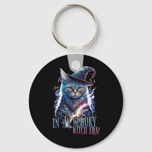 In My Spooky Witch Era Halloween Cat Costume Kids Keychain