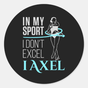 In My Sport Figure Skating Axel Women Girls Classic Round Sticker