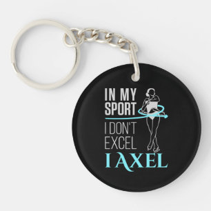 In My Sport Figure Skating Axel Women Girls Keychain