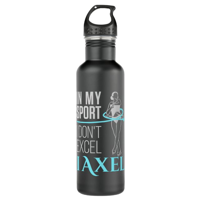 In My Sport Figure Skating Axel Women Girls Stainless Steel Water Bottle (Front)