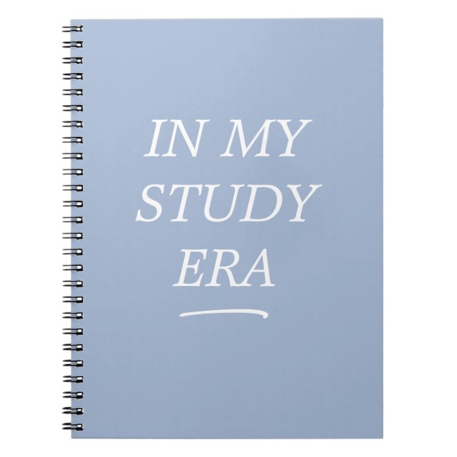 In My Study Era Blue Spiral Notebook (Front)