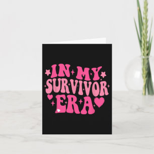 In My Survivor Era Breast Cancer Awareness Retro G Card