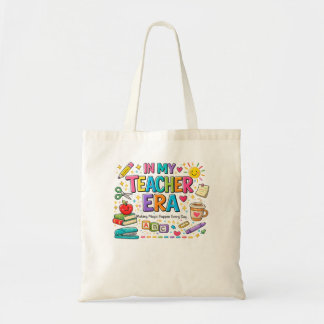 In My Teacher Era Colorful Teacher Tote Bag