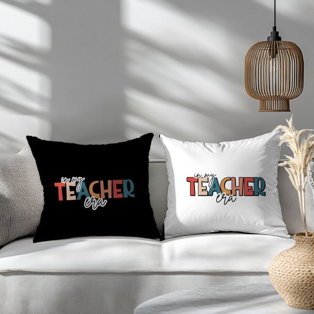 In my teacher era  gift for teacher throw pillow (Creator Uploaded)