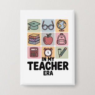 In My Teacher Era Kindergarten Teacher Life Button