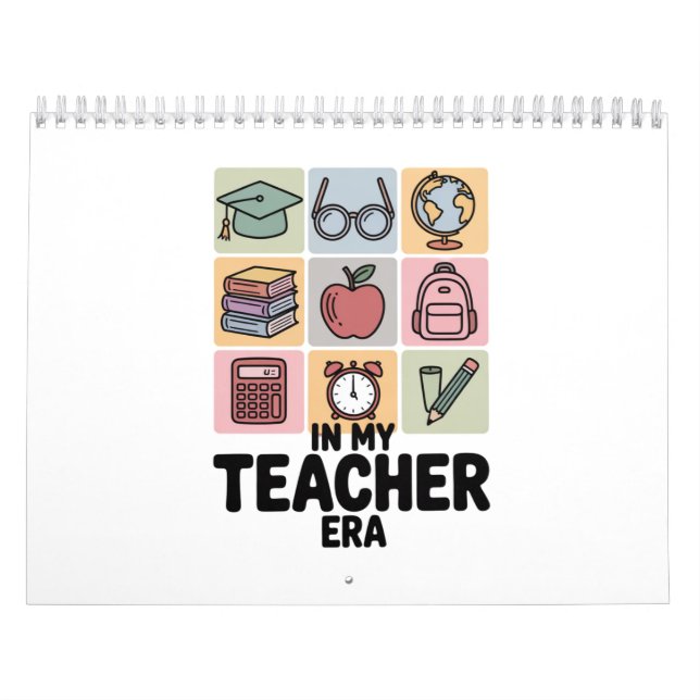 In My Teacher Era Kindergarten Teacher Life Calendar (Cover)