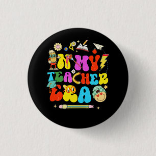 In My Teaching Era Best Teacher Appreciation Retro Button