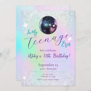 In My Teenage Era Disco Birthday Invitation