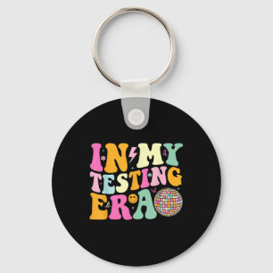 In My Testing Era Motivational Testing Day Teacher Keychain