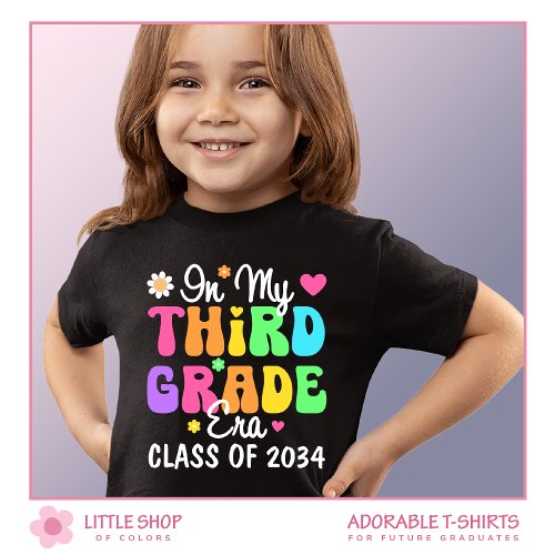 In My Third Grade Era Class of 2034 Back to School T_Shirt