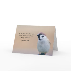 In My Thoughts - Sparrow and Matthew 10:31 Card