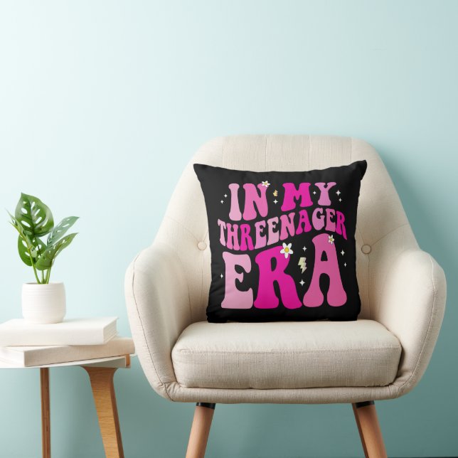 In My Threenager Era Throw Pillow (Chair)