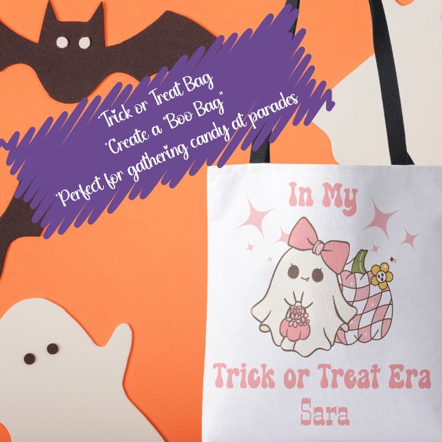 In My Trick or Treat Era Retro Halloween Tote Bag (Creator Uploaded)