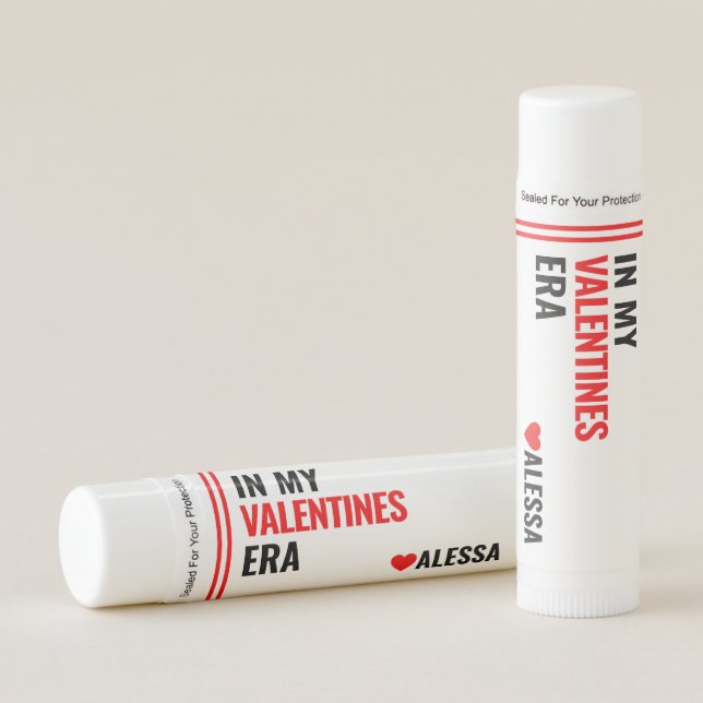 In My Valentines Era Taylor Inspired Valentine Lip Balm (Front)