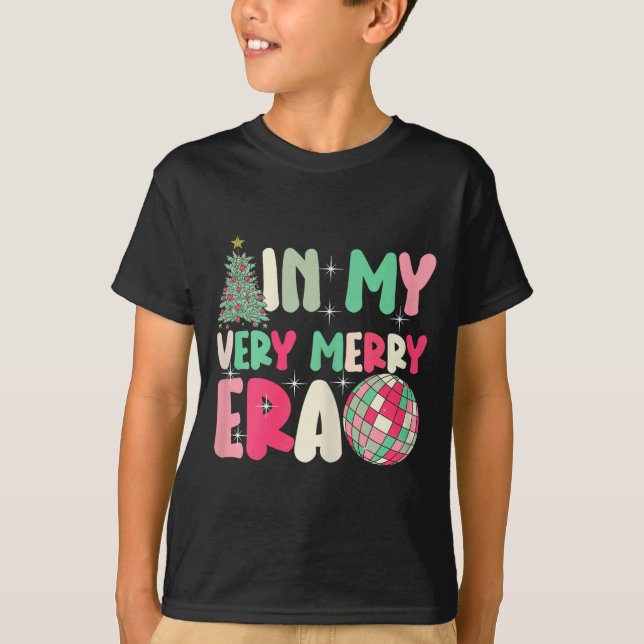 In My Very Merry Era - Cute Groovy Xmas  T-Shirt (Front)