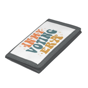 In My Voting Era Retro Wavy Trifold Wallet