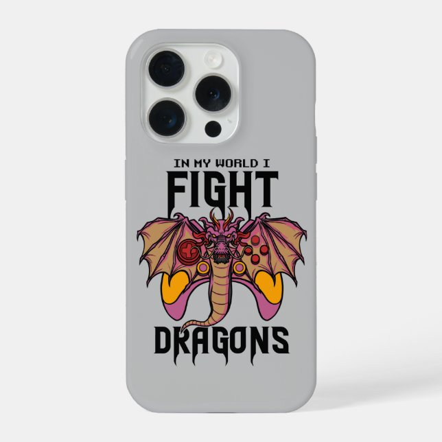 In My World I Fight Dragons iPhone Case (Back)