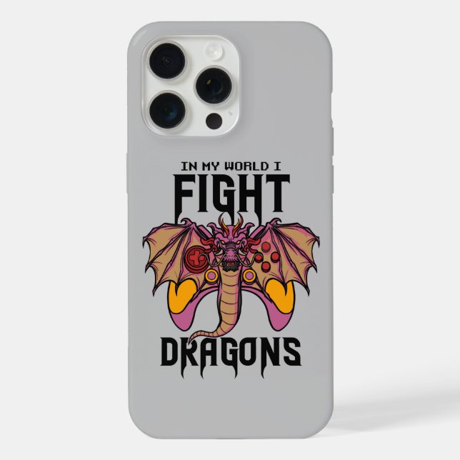 In My World I Fight Dragons iPhone Case (Back)