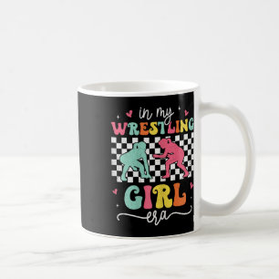 In My Wrestling Girl Era Groovy Retro Proud Wrestl Coffee Mug