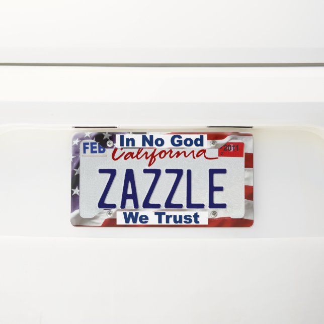 In No God We Trust - License Plate Frame (On Car)