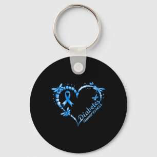 In November We Wear Blue Cure Diabetes Awareness L Keychain