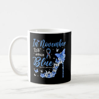 In November We Wear Blue Diabetes Awareness Blue B Coffee Mug