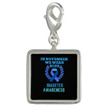 In November We Wear Blue Diabetes Awareness Charm