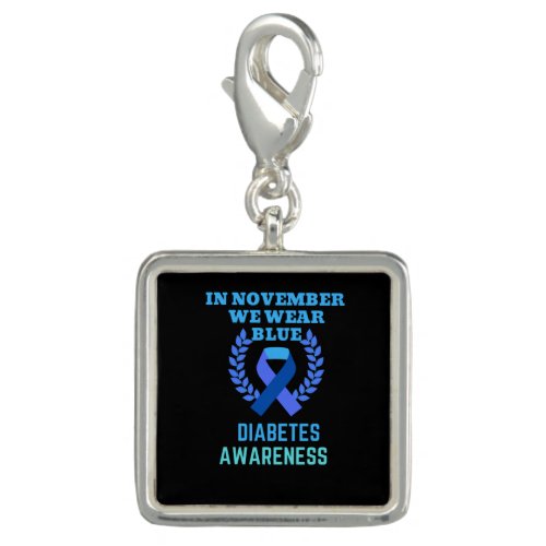 In November We Wear Blue Diabetes Awareness Charm