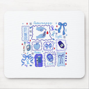 In November We Wear Blue Diabetes Awareness Fight  Mouse Pad