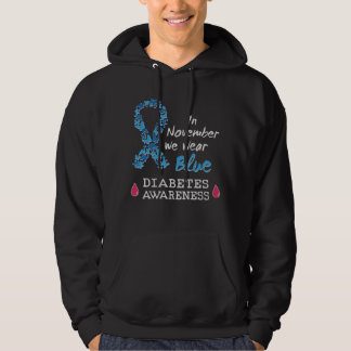 In November we wear blue, Diabetes Awareness Hoodie