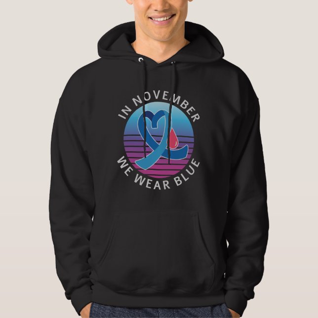 In November We Wear Blue diabetes awareness month Hoodie (Front)