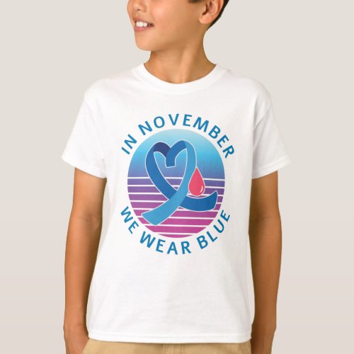 In November We Wear Blue diabetes awareness month T_Shirt