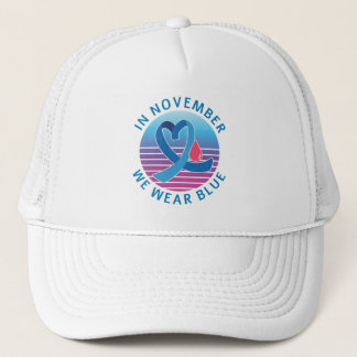In November We Wear Blue diabetes awareness month Trucker Hat