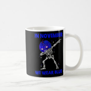 In November We Wear Blue Diabetes Awareness Pumpki Coffee Mug
