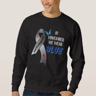 In November We Wear Blue Diabetes Awareness Ribbon Sweatshirt