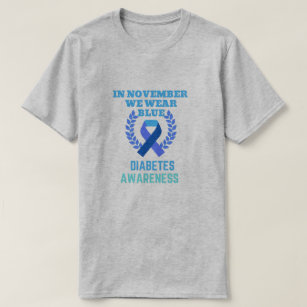 In November We Wear Blue Diabetes Awareness T-Shirt