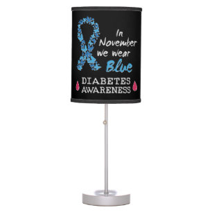 In November we wear blue, Diabetes Awareness Table Lamp
