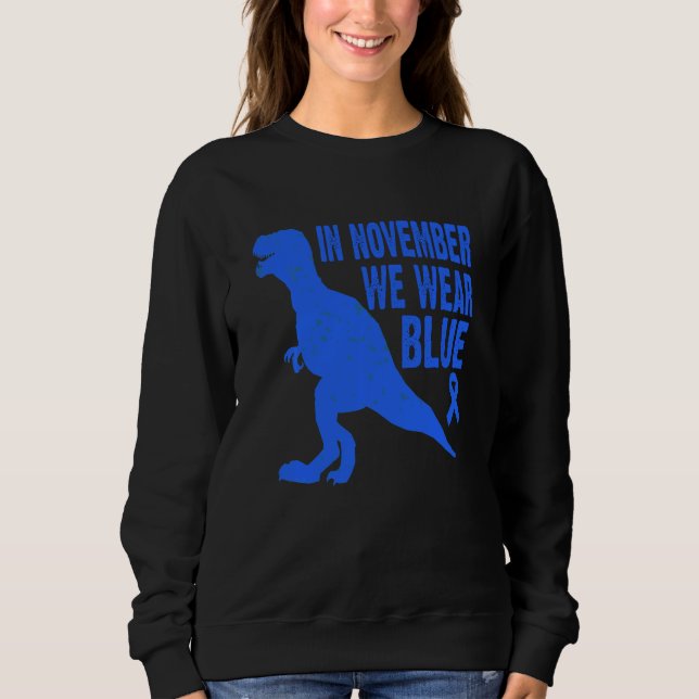 In November We Wear Blue Diabetes Awareness Toddle Sweatshirt (Front)