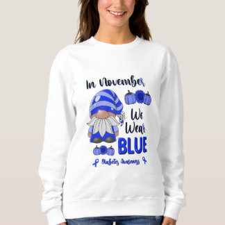 In November We Wear Blue: Gnome Diabetes Awareness Sweatshirt